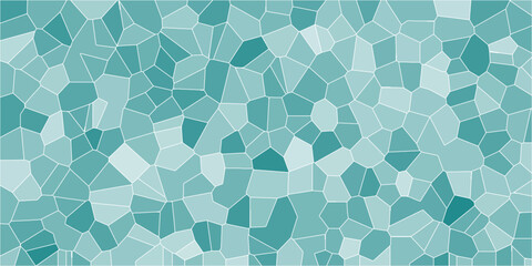 Multicolor Broken Stained Glass Background with White lines. 3d Geometric Retro tiles pattern. Voronoi diagram polygonal texture.