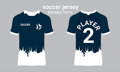 jersey front and back Professional Templates Designs.