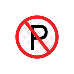 no parking sign information vector	