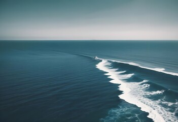 Beautiful beach landscape photo, high angle view of sea