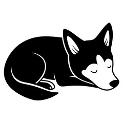 Sleeping Australian Cattle Dog with love