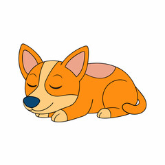 Sleeping Australian Cattle Dog with love