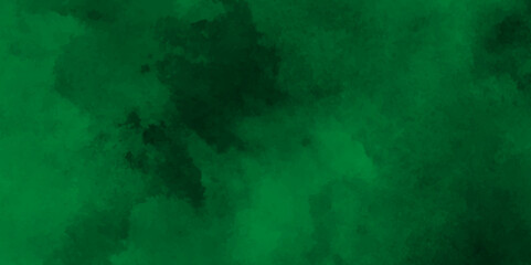 Old and grainy Dark green Smoke Abstract Background, Brush stroked painting green Watercolor paper texture, Abstract painting by green watercolor ink texture.	