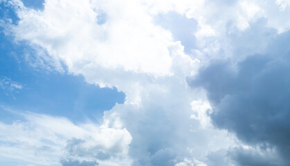 Nature Sky Cloud Blue Background Paronama Web Cloudy summer Winter Season Day, Light Beauty Horizon Spring Brigth Gradient Calm Abstract Backdrop Air Nature View Wallpaper Landscape Environment.