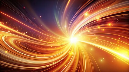 Fototapeta premium Abstract background with swirling light trails in warm colors perfect for energy, speed, and technology projects