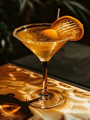 Bright Yellow Zest Adding Pop of Color to the Cocktail