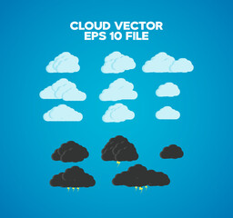 vector cloud illustration design