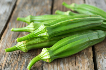 Okra or Lady's fingers as healthy food and being used for many cuisines. Generative AI