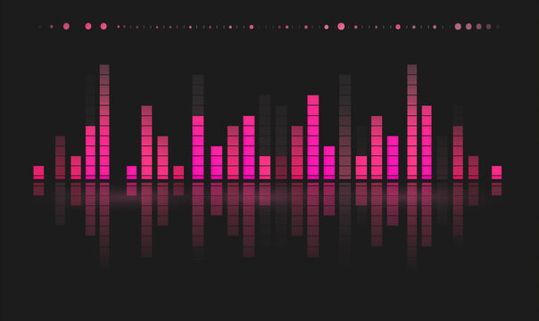 3d render, abstract panoramic background, neon light, laser show, impulse, equalizer chart, ultraviolet spectrum, pulse power lines, quantum energy impulse, violet glowing dynamic