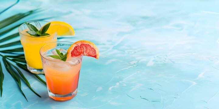 Vibrant Caribbean shore menu with colorful graphics and tropical wave theme. Concept Caribbean Cuisine, Colorful Graphics, Tropical Waves, Vibrant Menu