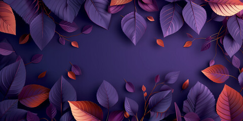 leaves background colorful pattern wallpaper blue purple yellow vivid bold texture nature shiny sparkling neon glossy design plant illustration orange holographic foil light dark contrast