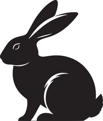 rabbit silhouette vector illustration