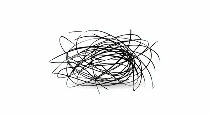 Fototapeta premium Illustration of complex chaos and order paths in psychotherapy.