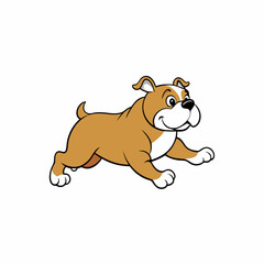 Fototapeta premium English bulldog cartoon