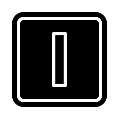 I Capital Alphabet Vector Glyph Icon Design