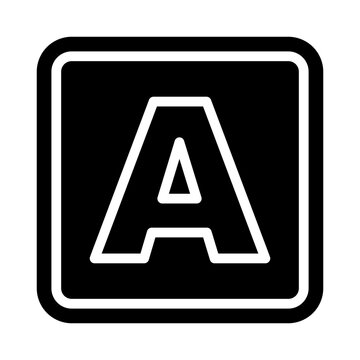 A Capital Alphabet Vector Glyph Icon Design