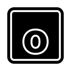 o Small Alphabet Vector Glyph Icon Design