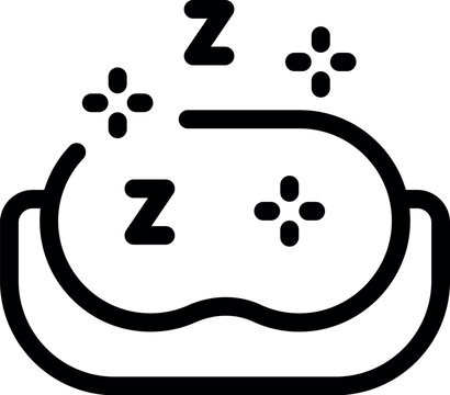 recommend clip art: Simple sleep mask icon with a modern and minimal design, perfect for sleep related projects