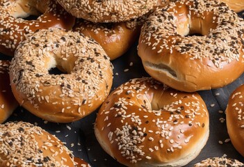 Freshly Baked Sesame Bagels