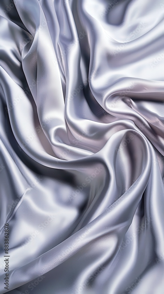 Poster the silver gray silk fabric is soft and smooth, with no wrinkles or folds on the surface. the light 