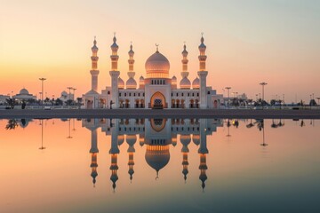 Fototapeta premium Mosque Reflection at Dawn