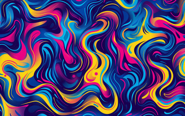 A psychedelic pattern of swirling colors and shapes, reminiscent of the trippy visuals associated with psychedelics neon light spheres.