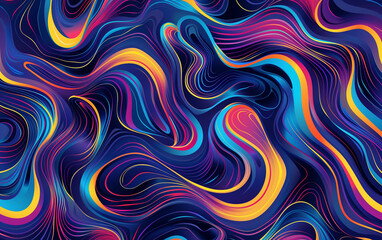 Obraz premium A psychedelic pattern of swirling colors and shapes, reminiscent of the trippy visuals associated with psychedelics neon light spheres.