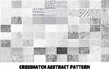 Big sprinkle crosshatch vector patterns background set. Donut pattern for celebration design. Doodle sketch vector illustration. 