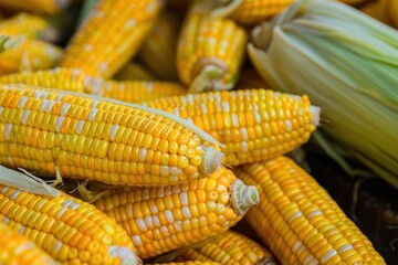 A pile of fresh yellow corn background
