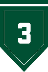 ランキング　バッジ　勲章　マーク　ラベル　3　アイコン　緑