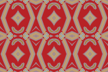 Seamless Ethnic Pattern Design. Ethnic Oriental Ikat Pattern Traditional Design. Ethnic Oriental Pattern Traditional Design for Background, Carpet, Clothing, Wrapping, Fabric, Embroidery