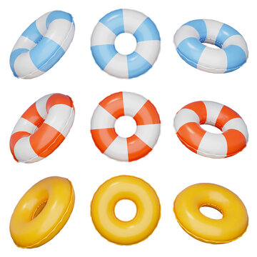 Swimming Pool Supplies floaties 3D graphic