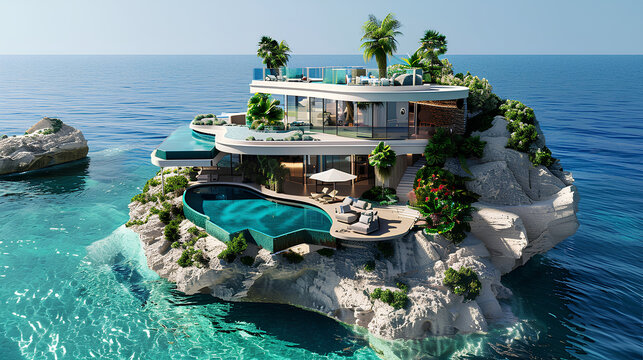 buildings in a magnificent coastal area