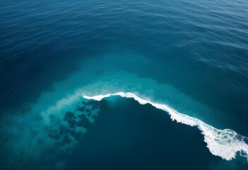 Beautiful beach scenery, high angle view of the sea