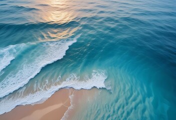 Beautiful beach scenery, high angle view of the sea