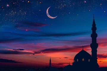 a moon in the sky