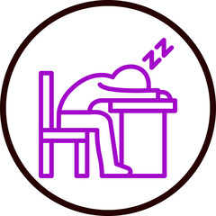Lazy Vector Line Purple Circle Black