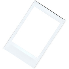 Realistic polaroid frame photo template, instant photo frame isolated in transparent PNG.