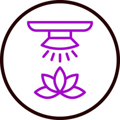 Artificial Light Vector Line Purple Circle Black