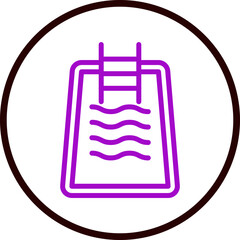 Swimmin0 Pool Vector Line Purple Circle Black