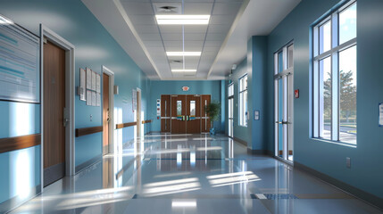 Bright and Welcoming Hospital Reception Area