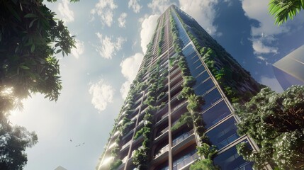 An energy-efficient skyscraper with a biophilic design and integrated renewable energy systems