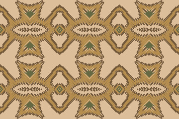 Seamless Ethnic Pattern Design. Ethnic Oriental Ikat Pattern Traditional Design. Ethnic Oriental Pattern Traditional Design for Background, Carpet, Clothing, Wrapping, Fabric, Embroidery
