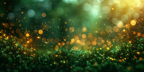 Obraz premium キラキラした黄色と緑色の背景素材