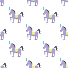 circus horse seamless pattern