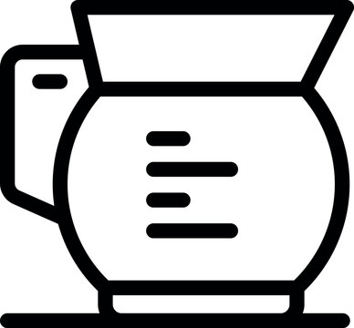 recommend clip art: Line icon of a measuring cup showing milliliter measurement for accurate cooking and baking