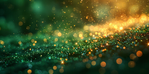 Obraz premium キラキラした黄色と緑色の背景素材