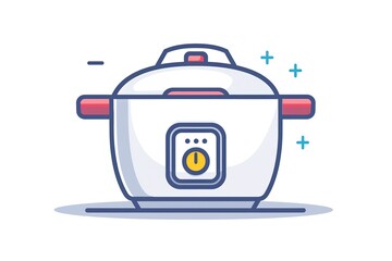 Rice cooker icons symbol for infographic web