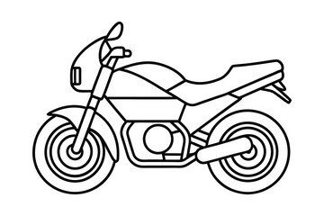 Fototapeta premium Motorcycle Line Art vector Illustration artwork