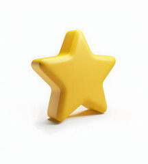 yellow star icon, a simple shape, on a white background